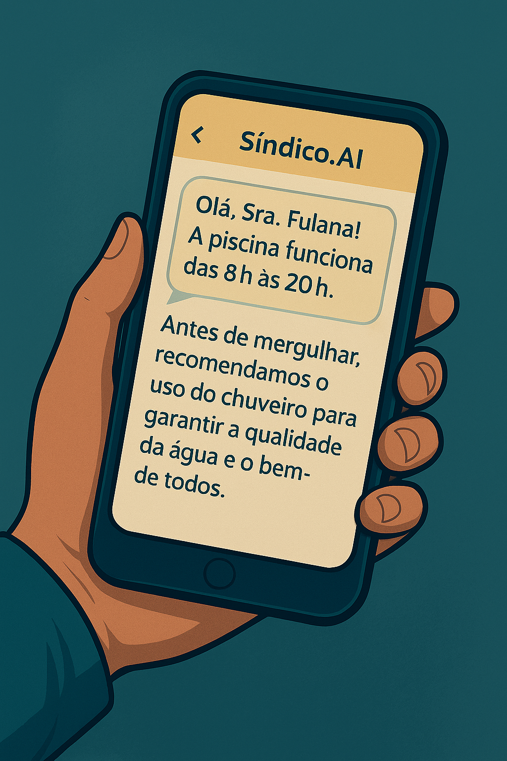 Mensagem do AiSind no celular